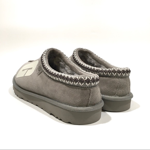 UGG Tasman Chopd Logo Slip on Slippers -Cobble Gray Suede -Men’s US 11 -NEW - Picture 4 of 7